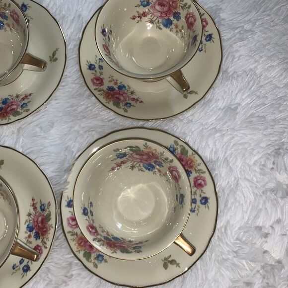 Vintage 1930’s Selb Bavaria Heinrich & Co Tea Cups and Saucers 4 - Picture 6 of 14